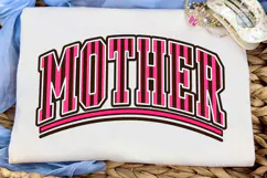 Mother Striped Varsity PNG Shirt Design Product Image 5
