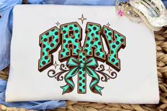 Pray Cross Bow Polka Dot PNG Shirt Product Image 1