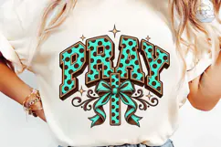 Pray Cross Bow Polka Dot PNG Shirt Product Image 6