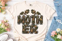 Mother Camo Balloon Letters PNG Tee Product Image 2