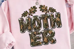 Mother Camo Balloon Letters PNG Tee Product Image 3