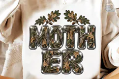 Mother Camo Balloon Letters PNG Tee Product Image 4