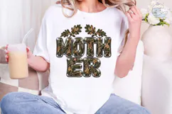 Mother Camo Balloon Letters PNG Tee Product Image 1