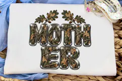 Mother Camo Balloon Letters PNG Tee Product Image 5