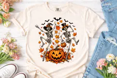 Dancing Skeletons Halloween PNG Shirt Product Image 2
