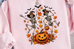 Dancing Skeletons Halloween PNG Shirt Product Image 3