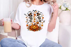 Dancing Skeletons Halloween PNG Shirt Product Image 1
