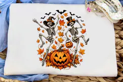 Dancing Skeletons Halloween PNG Shirt Product Image 5