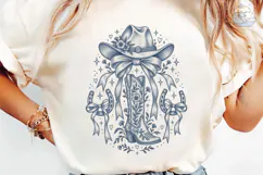 Cowboy Boot Hat Coquette PNG Shirt Product Image 6