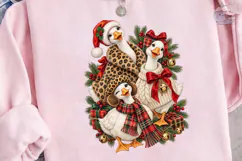 Christmas Geese Santa PNG Sublimation Te Product Image 3