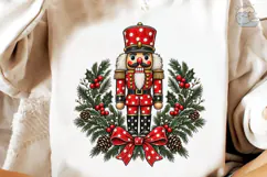 Christmas Nutcracker Wreath PNG Shirt PN Product Image 3