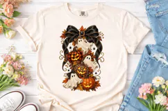 Halloween Ghost Pumpkin PNG Sublimation Product Image 2