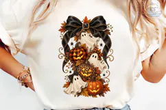 Halloween Ghost Pumpkin PNG Sublimation Product Image 6