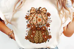 Coquette Pumpkin Stack Fall PNG Tee Product Image 6