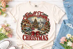 Small Town Christmas PNG Shirt Design Product Image 2