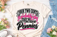 Your Two Cents Pennies PNG Funny Tee Product Image 2