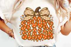 Spooky Season Pumpkin Bow PNG Tee Design Product Image 6