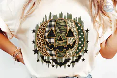 Halloween Pumpkin Mixed Pattern PNG Tee Product Image 6