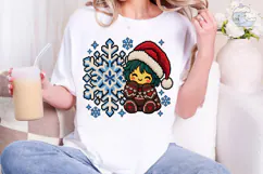 Christmas Snowflake Gingerbread PNG Shir Product Image 1