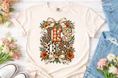Jesus Floral Leopard PNG Sublimation Tee Product Image 2