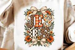 Jesus Floral Leopard PNG Sublimation Tee Product Image 4