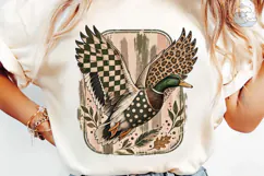 Mallard Duck Flying PNG Sublimation Tee Product Image 6