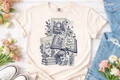 Bookish Floral Reader PNG Shirt Design Product Image 2