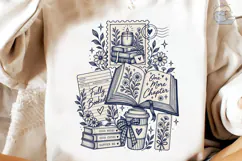 Bookish Floral Reader PNG Shirt Design Product Image 1