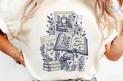 Bookish Floral Reader PNG Shirt Design Product Image 6