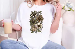Mixed Pattern Floral Bouquet PNG Tee Product Image 5
