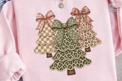 Christmas Trees Bow PNG Sublimation Desi Product Image 3