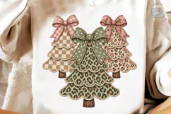 Christmas Trees Bow PNG Sublimation Desi Product Image 4