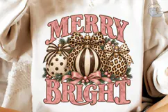 Merry & Bright Christmas PNG Shirt Product Image 3