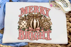 Merry & Bright Christmas PNG Shirt Product Image 5