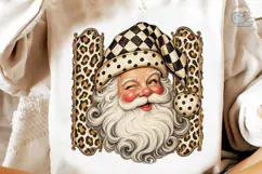 Leopard Santa Winking PNG Sublimation Te Product Image 3