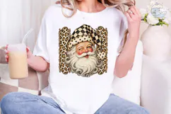 Leopard Santa Winking PNG Sublimation Te Product Image 4