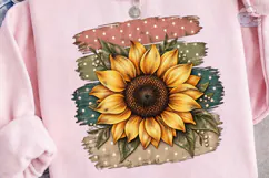 Sunflower Brush Strokes PNG Sublimation Product Image 3