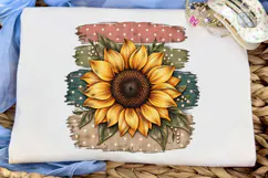 Sunflower Brush Strokes PNG Sublimation Product Image 5