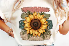 Sunflower Brush Strokes PNG Sublimation Product Image 6