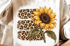 Sunflower Leopard Print PNG Shirt Design Product Image 4