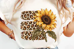 Sunflower Leopard Print PNG Shirt Design Product Image 6