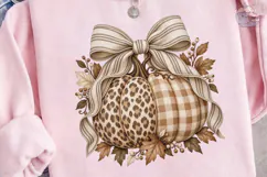 Fall Pumpkin Bow PNG Sublimation Tee Product Image 2