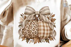 Fall Pumpkin Bow PNG Sublimation Tee Product Image 3