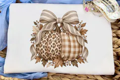 Fall Pumpkin Bow PNG Sublimation Tee Product Image 5