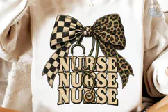 Nurse Bow Stethoscope PNG Shirt Design Product Image 1