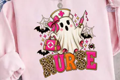 Halloween Nurse Ghost PNG Shirt Design Product Image 3