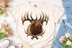 Elk Bugling Antlers PNG Sublimation Desi Product Image 2