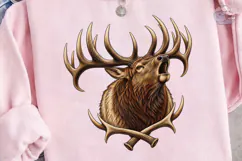 Elk Bugling Antlers PNG Sublimation Desi Product Image 3