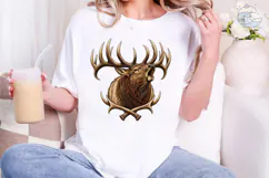 Elk Bugling Antlers PNG Sublimation Desi Product Image 1