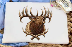 Elk Bugling Antlers PNG Sublimation Desi Product Image 5